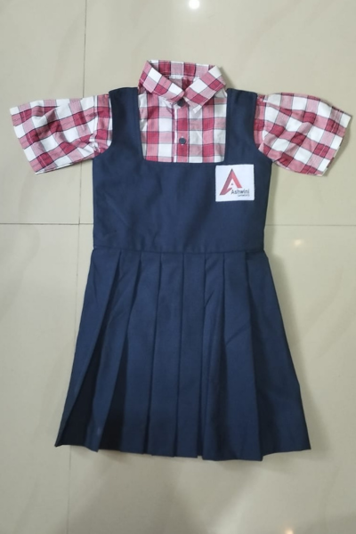 Navy Check School Dress